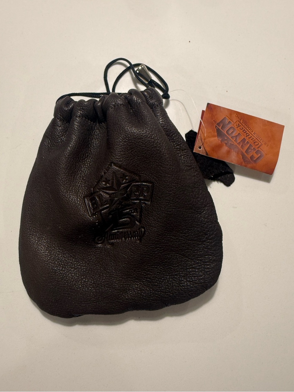 NWT Canyon Outback Pebbled Leather Drawstring Pouch Coin‎ Jewelry Travelbag